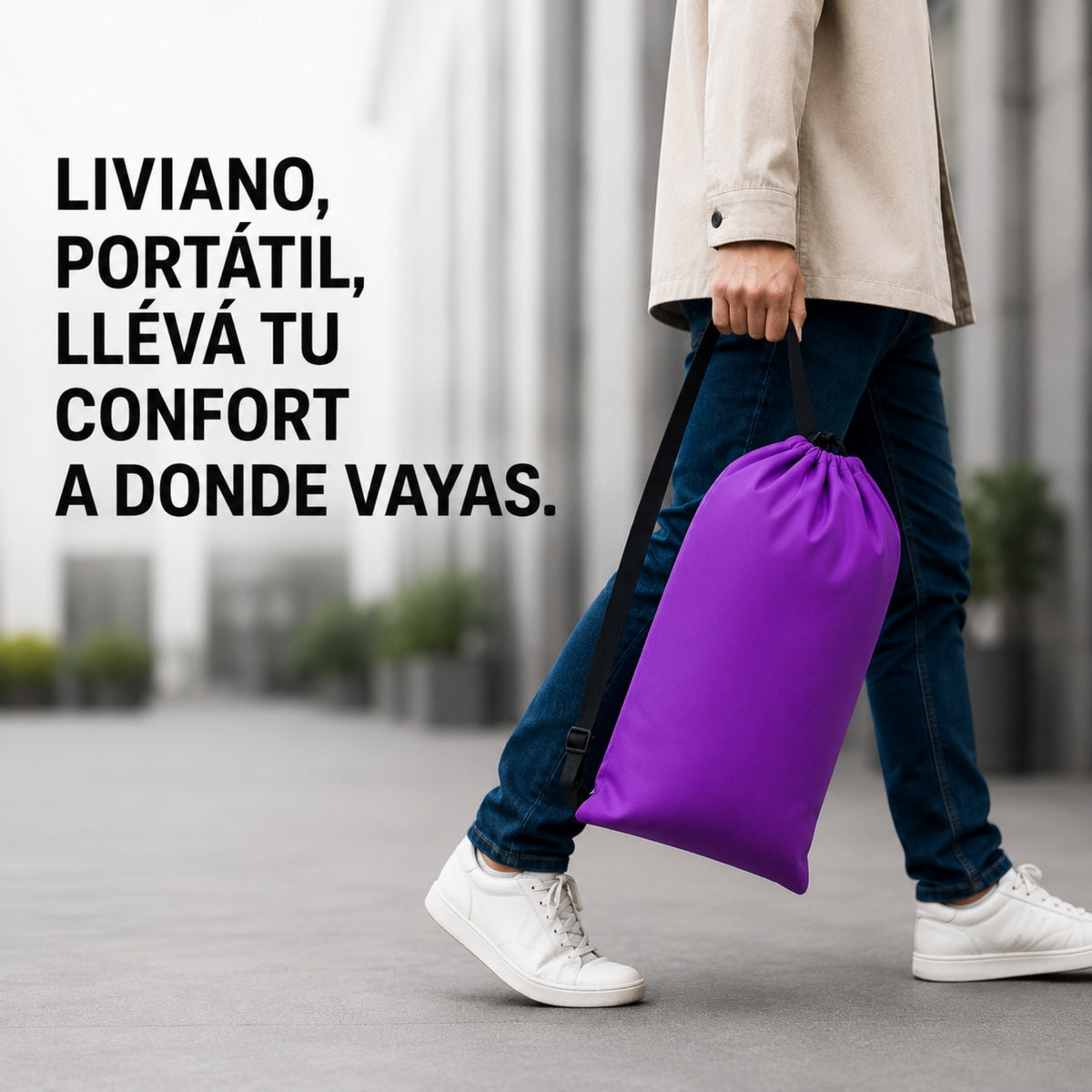 Sillon Inflable Comodo Portatil Para Playa Y Exteriores