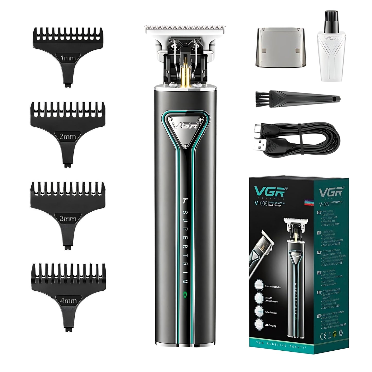 Maquina Para Cortar Cabello VGR Combo Clipper Trimmer Shaver