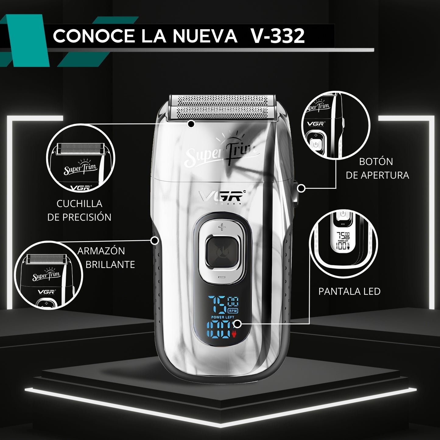 Maquina Para Cortar Cabello VGR Combo Clipper Trimmer Shaver