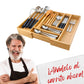 Organizador de Cubiertos Para Cajon Ecomlab Bambu Expandible