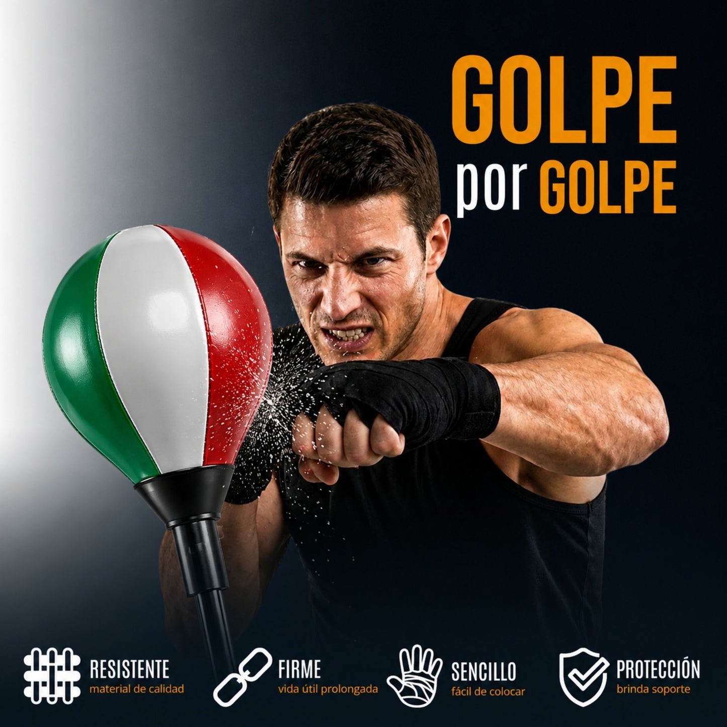 Pera De Boxeo Profesional Con Base Altura Ajustable