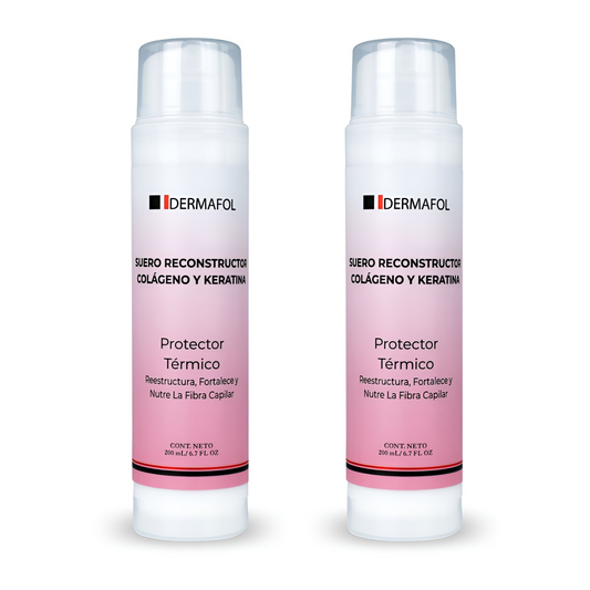 Keratina Colageno Para Cabello Dermafol Tratamiento 2 Pzas.
