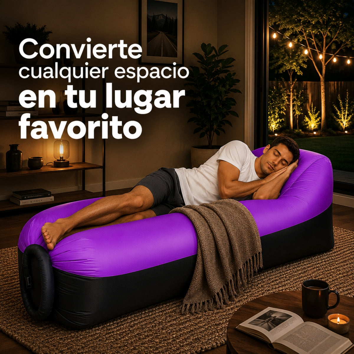 Sillon Inflable Comodo Portatil Para Playa Y Exteriores
