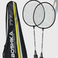 Juego de Badminton 2 Raquetas 3 Gallitos Facil de Trasladar