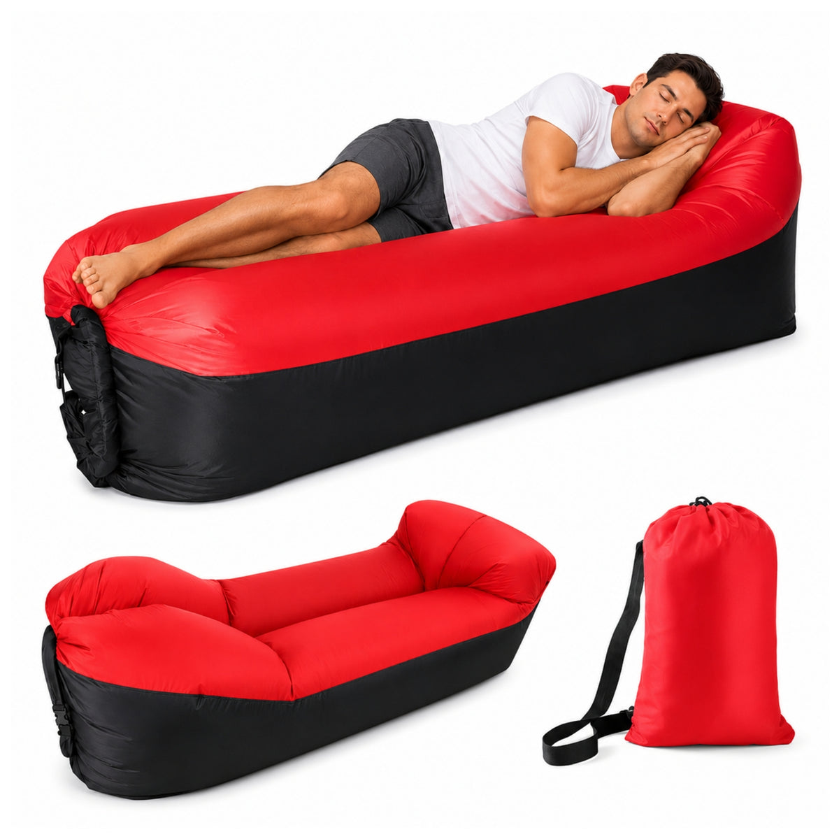 Sillon Inflable Comodo Portatil Para Playa Y Exteriores
