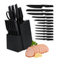 Set de Cuchillos de Cocina Ecomlab Base Madera con Afilador