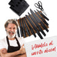 Set de Cuchillos de Cocina Ecomlab Base Madera con Afilador