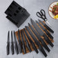 Set de Cuchillos de Cocina Ecomlab Base Madera con Afilador
