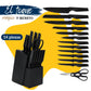 Set de Cuchillos de Cocina Ecomlab Base Madera con Afilador