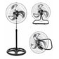 Ventilador 3 en 1 Metálico Multifuncional Pedestal, Piso o Muro 18 Pulgadas Paquete 1 Pieza Ecomlab
