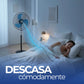 Ventilador 3 en 1 Metálico Multifuncional Pedestal, Piso o Muro 18 Pulgadas Paquete 1 Pieza Ecomlab