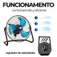 Ventilador 3 en 1 Metálico Multifuncional Pedestal, Piso o Muro 18 Pulgadas Paquete 1 Pieza Ecomlab