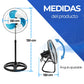 Ventilador 3 en 1 Multifuncional 2 Piezas Metálico Pedestal, Piso o Muro 18 Pulgadas Paquete 2 Piezas Ecomlab
