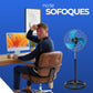 Ventilador 3 en 1 Multifuncional 2 Piezas Metálico Pedestal, Piso o Muro 18 Pulgadas Paquete 2 Piezas Ecomlab